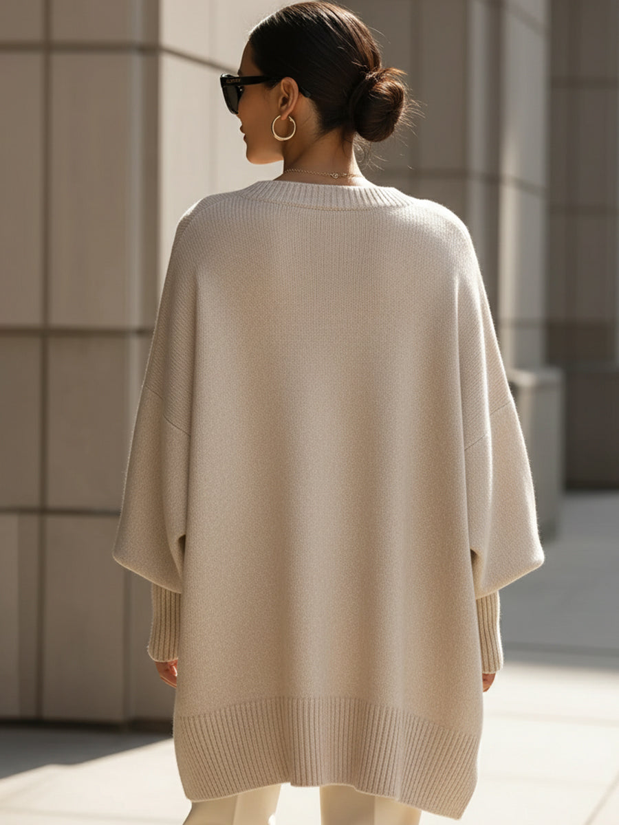 00000_1 COZY OVERSIZED KNIT PONCHO FOR WINTER LAYERS