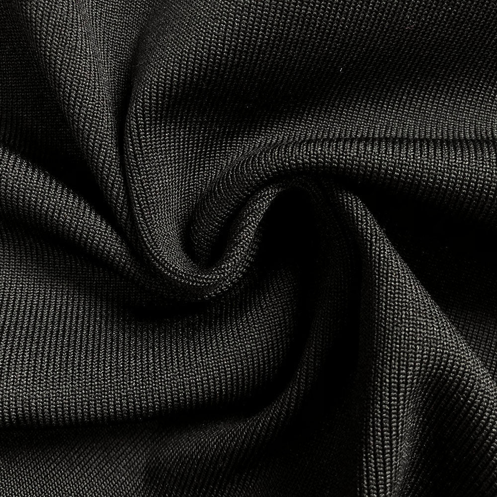 BLACK AMBER BANDAGE GOWN, BODYCON EVENING DRESS