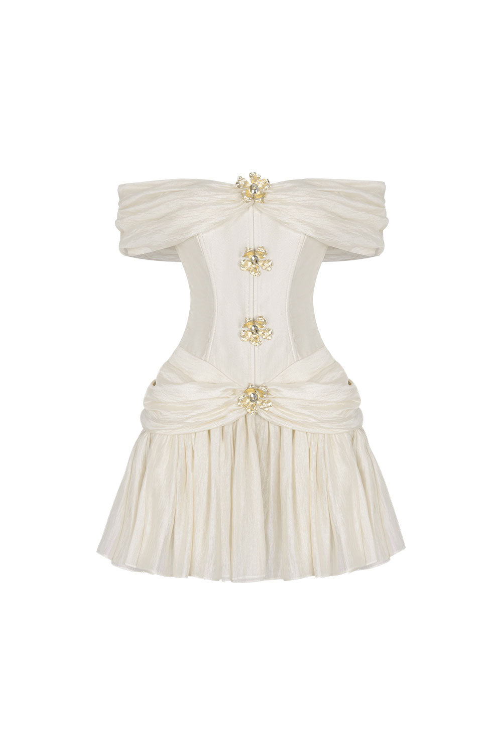 EMERALD FIT & FLARE CORSET MINI DRESS FOR PARTIES