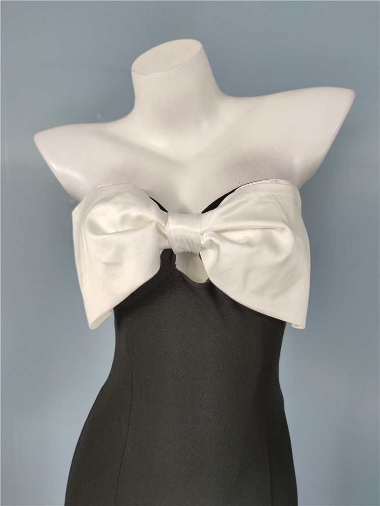 SATIN BOW BODYCON MINI DRESS, PARTY