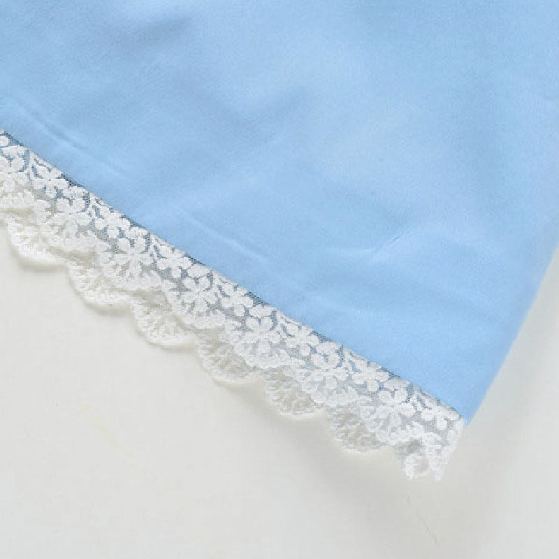 BLUE LACE SLIP MINI DRESS FOR PARTY