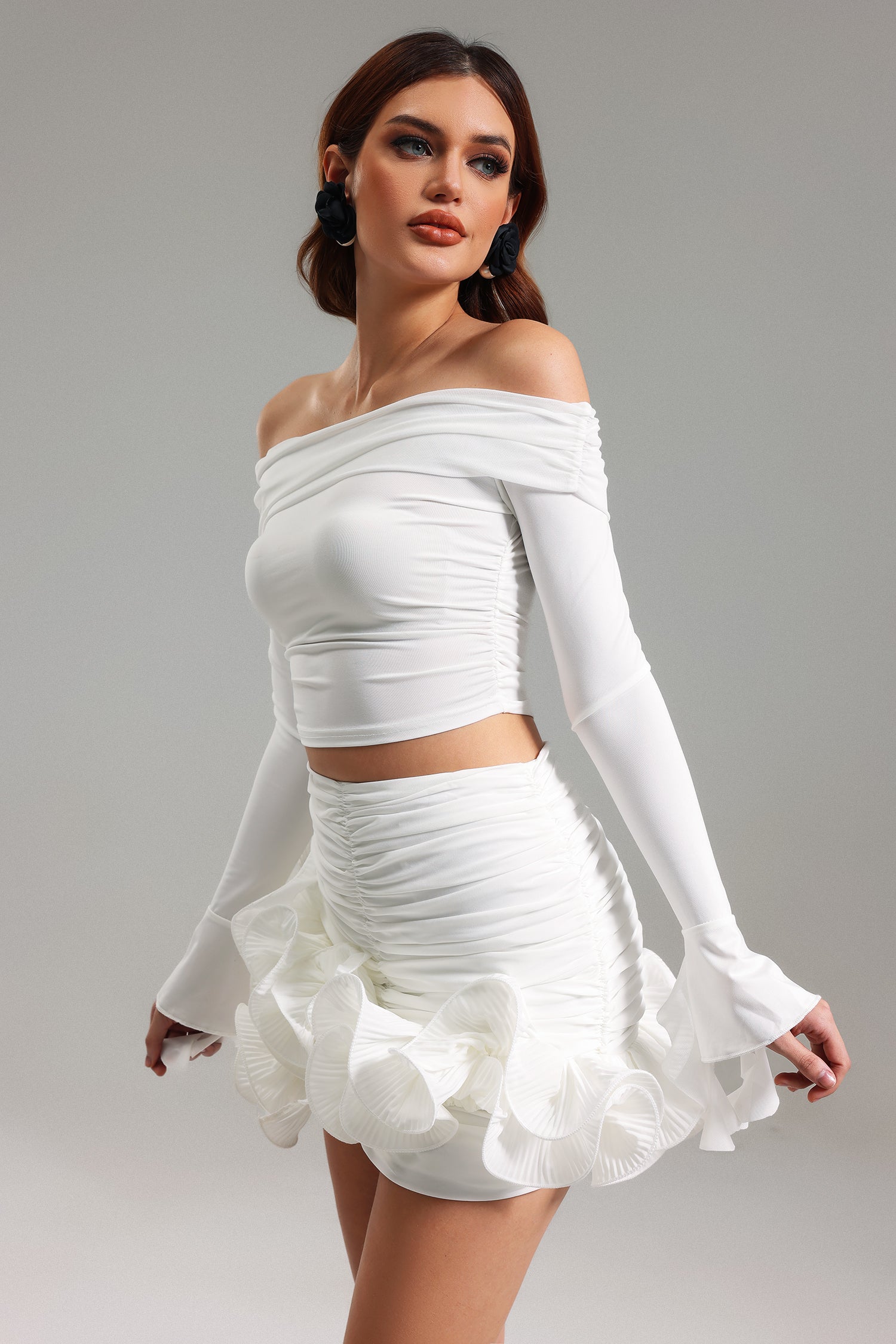 WESANI RUFFLED FLOUNCE SKIRT FOR PARTIES