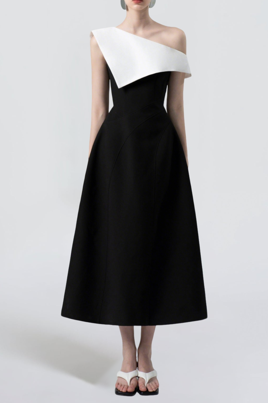 CLIO ASYMMETRIC OFF-SHOULDER COCKTAIL DRESS