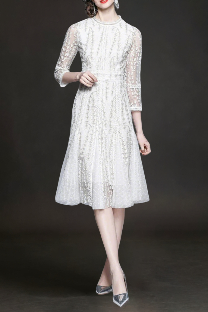0393315819-4142-83E9-5B3FFEB7B1D4_f1a4846a-a111-43b6-99f1-f3f467fcb4c0 WHITE LACE EMBROIDERED MIDI DRESS FOR WEDDING GUEST