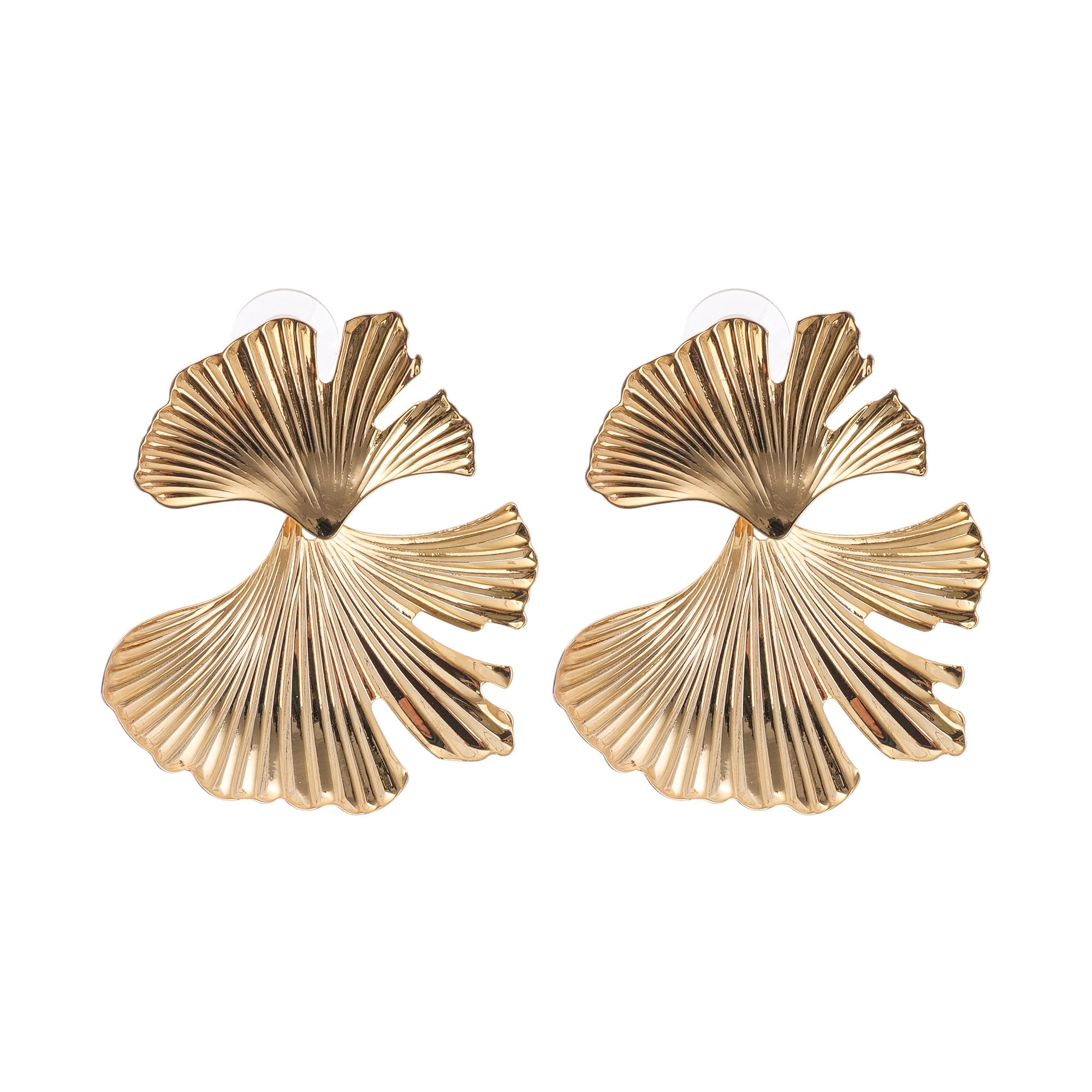 ADRIANA GOLD FILLED GINKGO EARRINGS