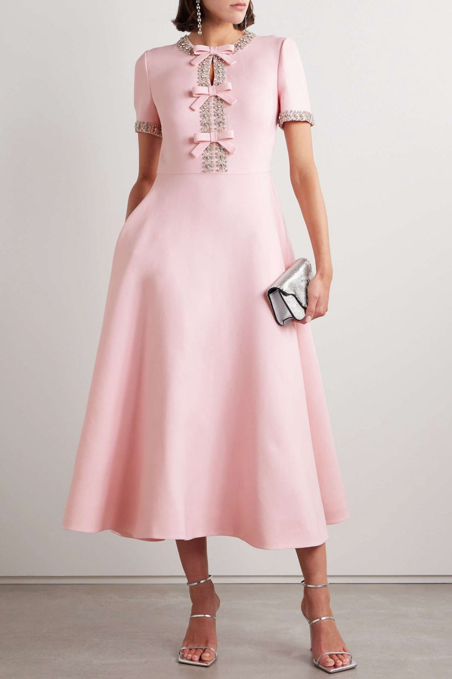 ALVAIA BOW CRYSTAL EMBELLISHED MAXI DRESS