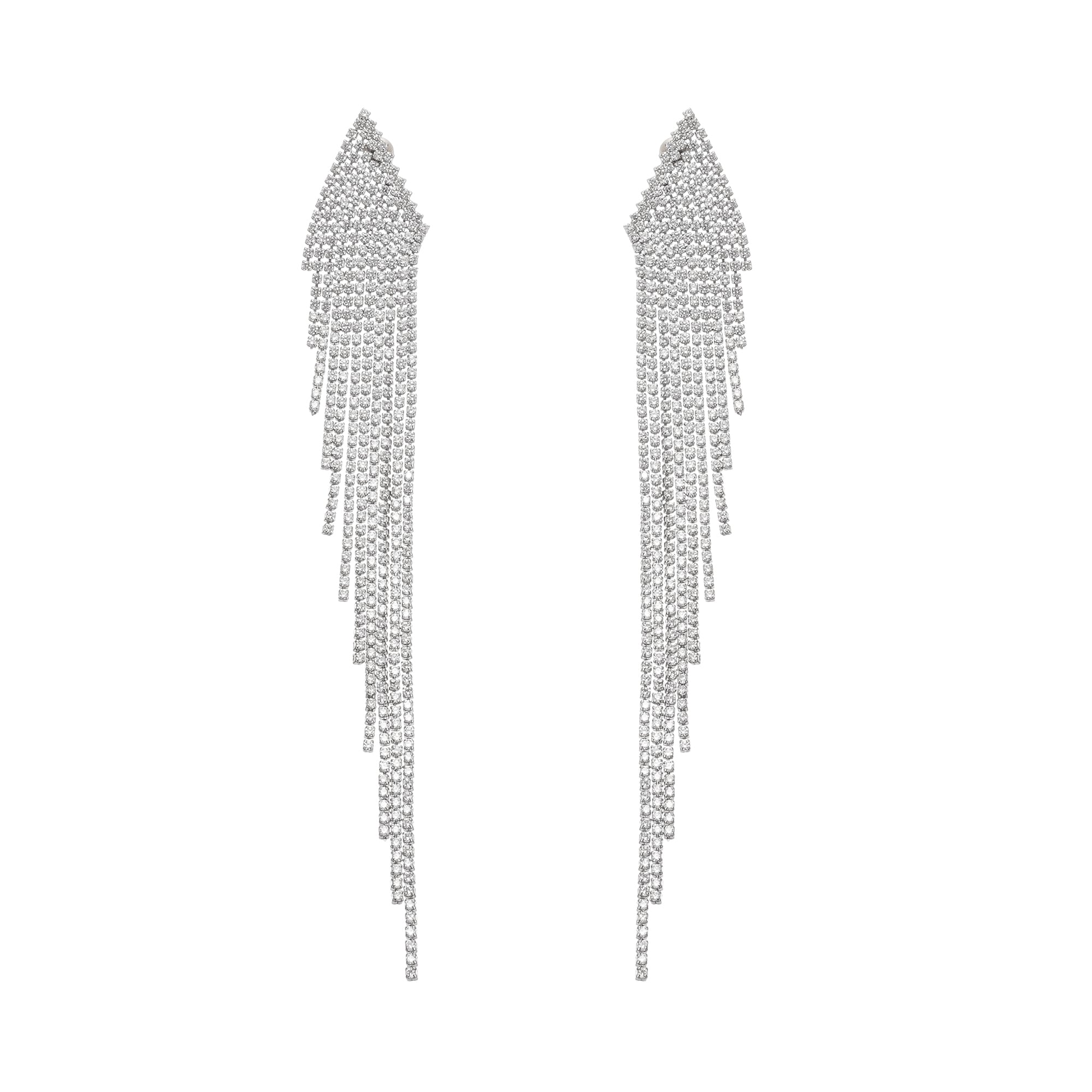 AMARIS SILVER TASSEL EARRINGS