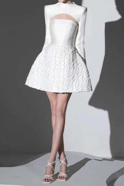 ASTRID TUM TUBE TOP 3D FLORAL 2 PIECE DRESS SET