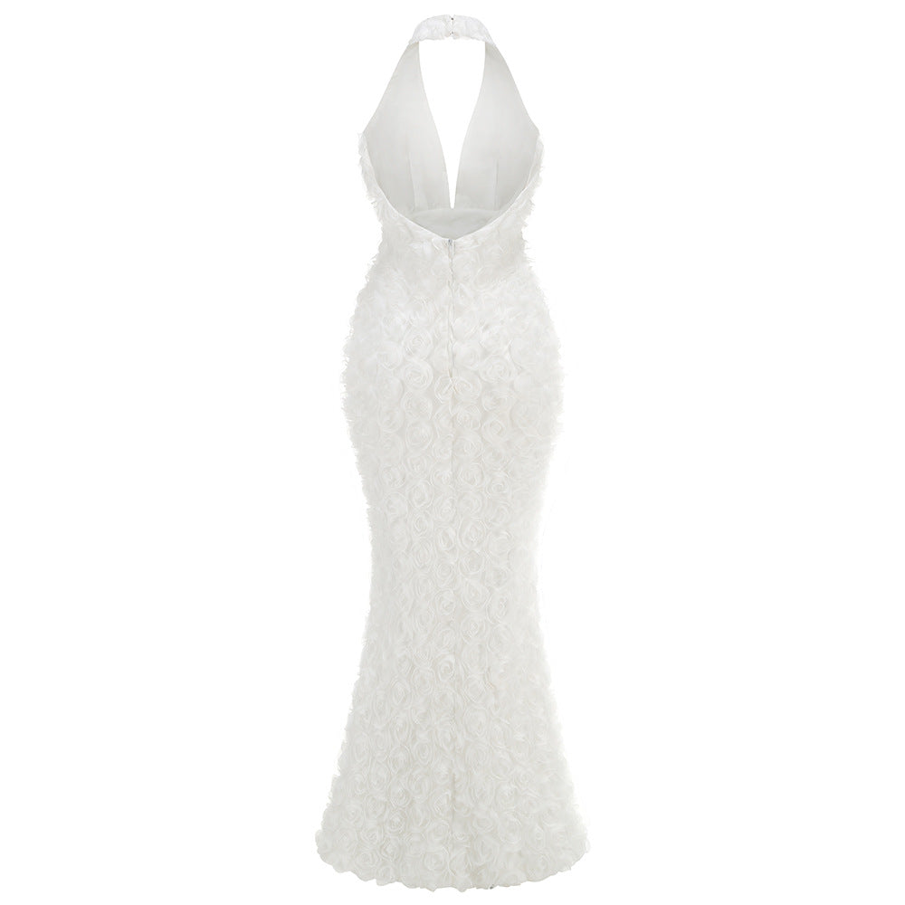SUSANNA 3D FLOWER MAXI DRESS FOR WEDDING GUEST