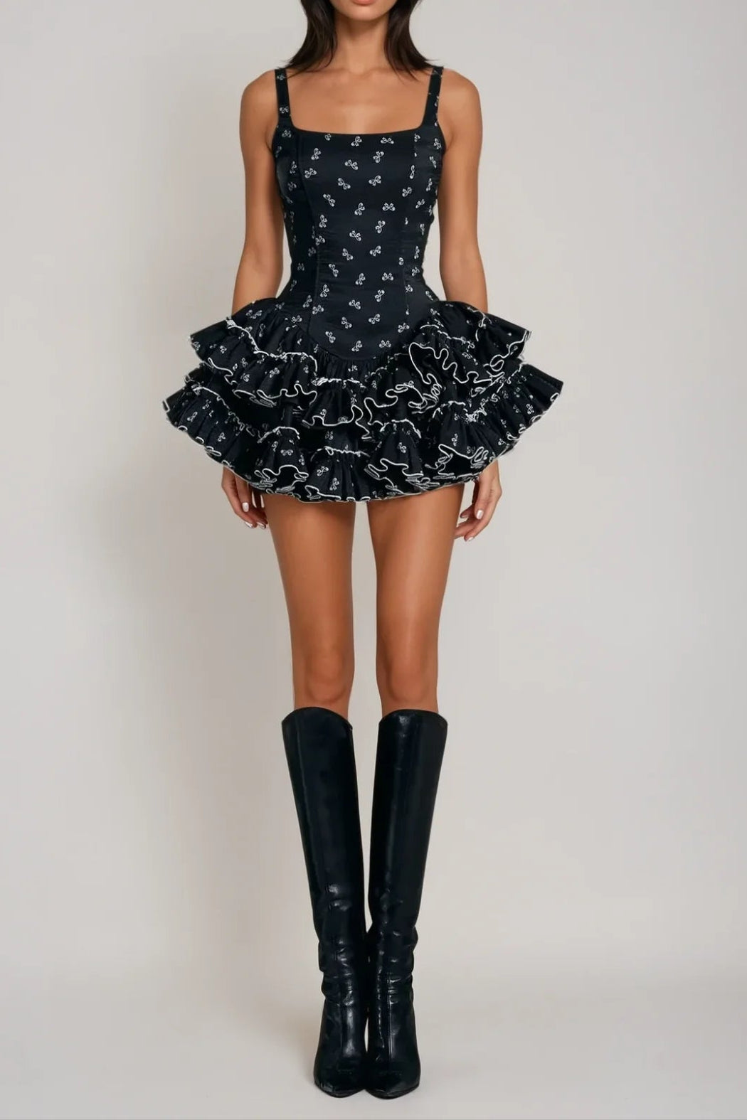 BERKELEY RUFFLE MINI DRESS