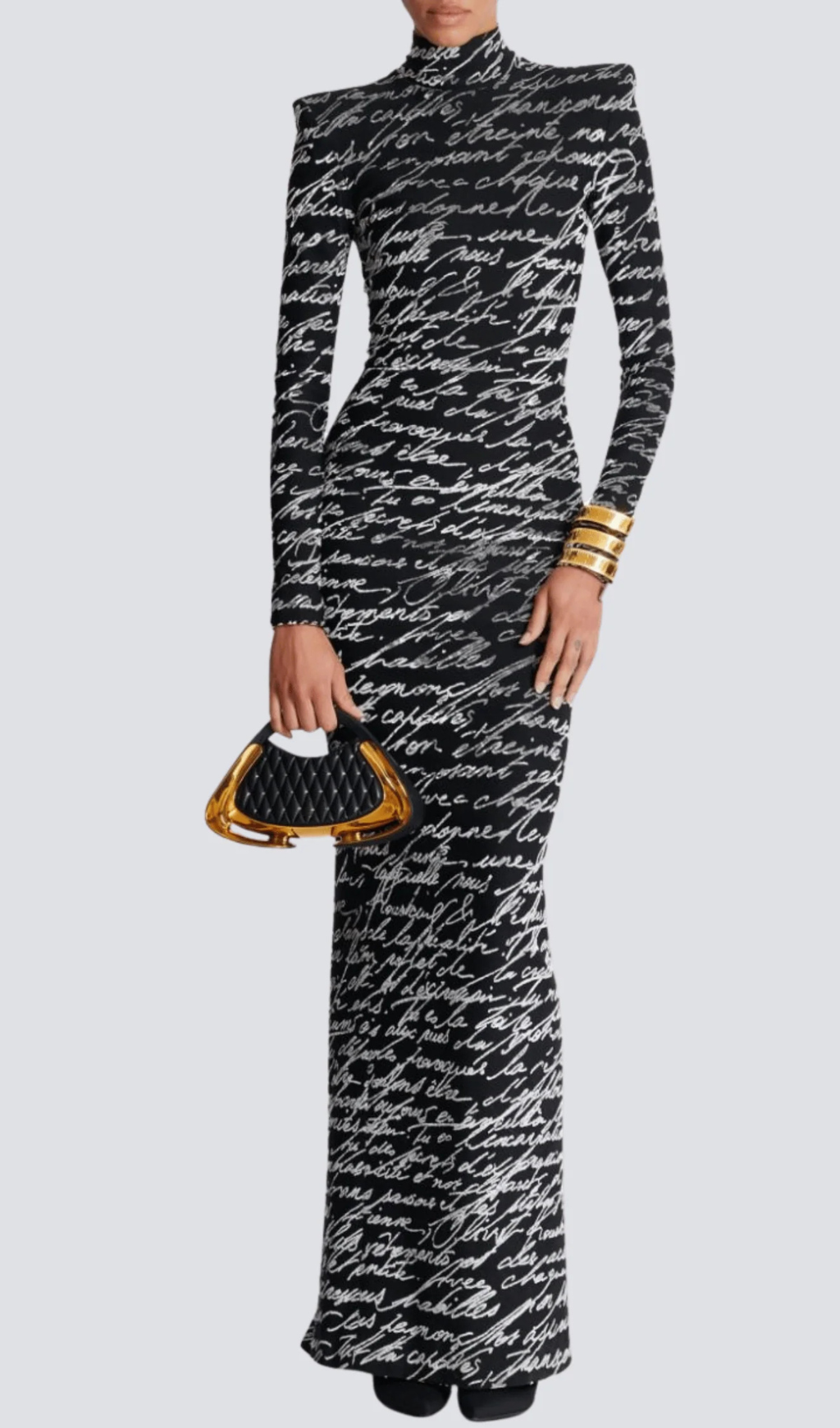 BEXLEY PRINT VELVET LONG SLEEVE MAXI DRESS