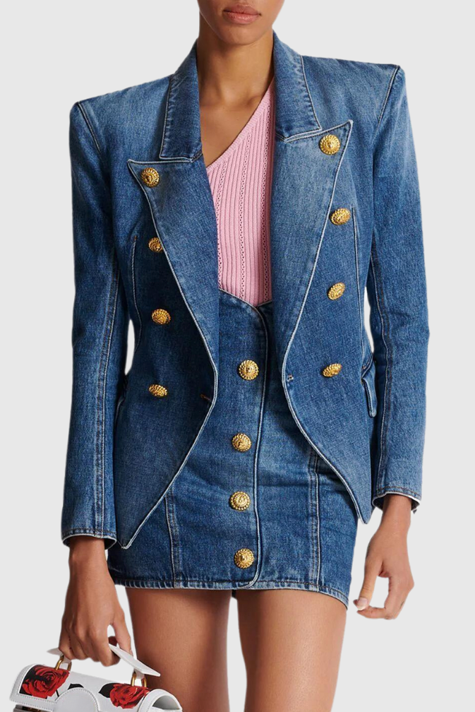BRITTIA BUTTON DENIM JACKET