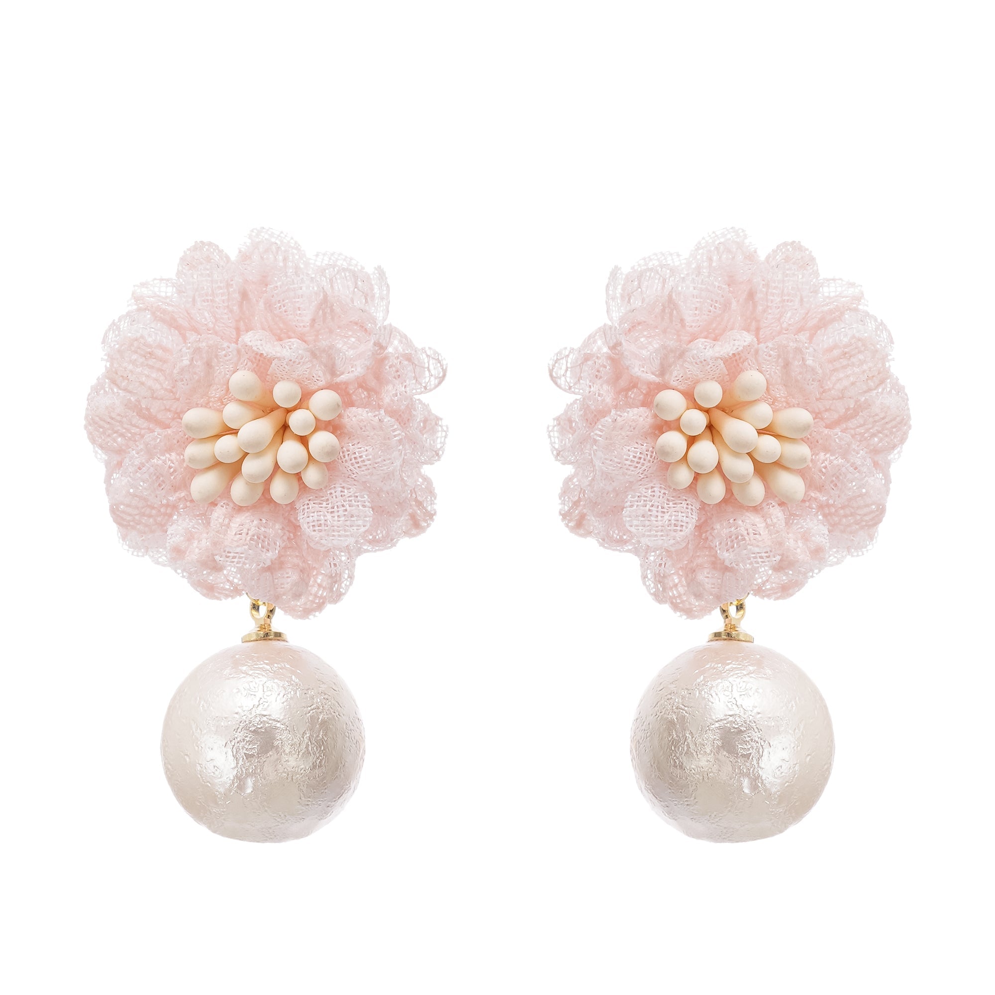 CAPRIANA FLORAL MOTIF DROP EARRINGS