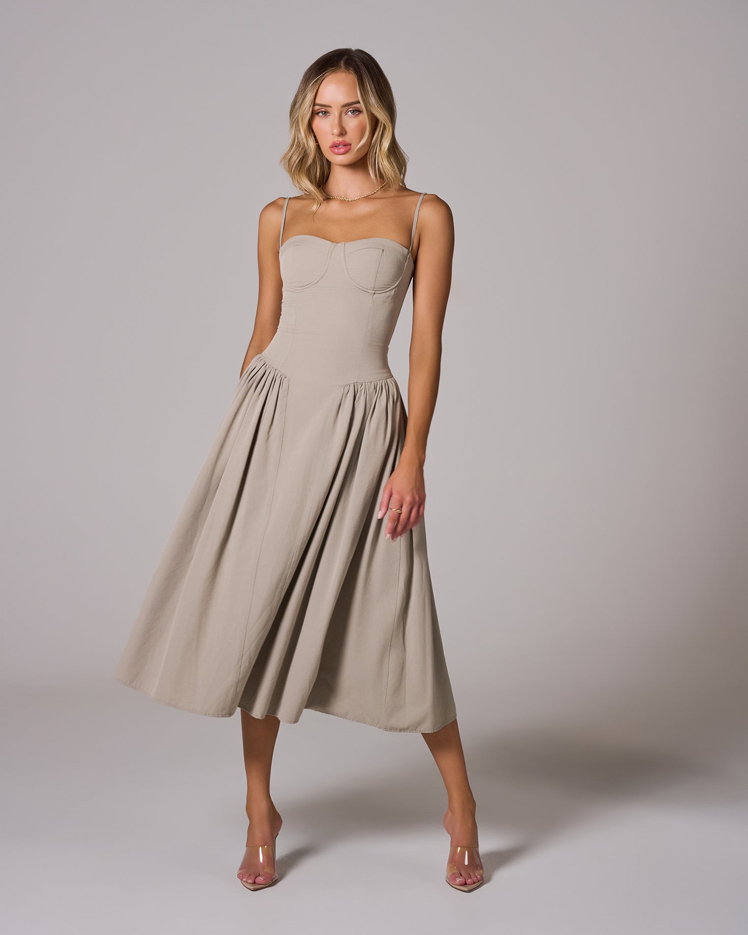 CORSET MIDI DRESS