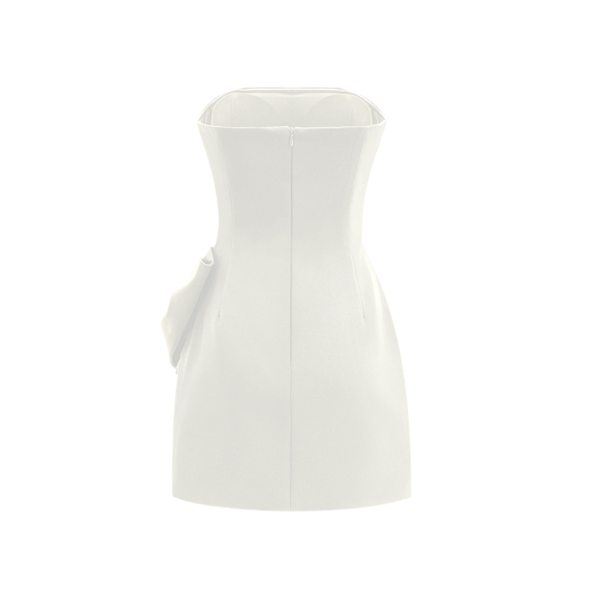 LANETTA ASYMMETRIC BOWKNOT DRESS