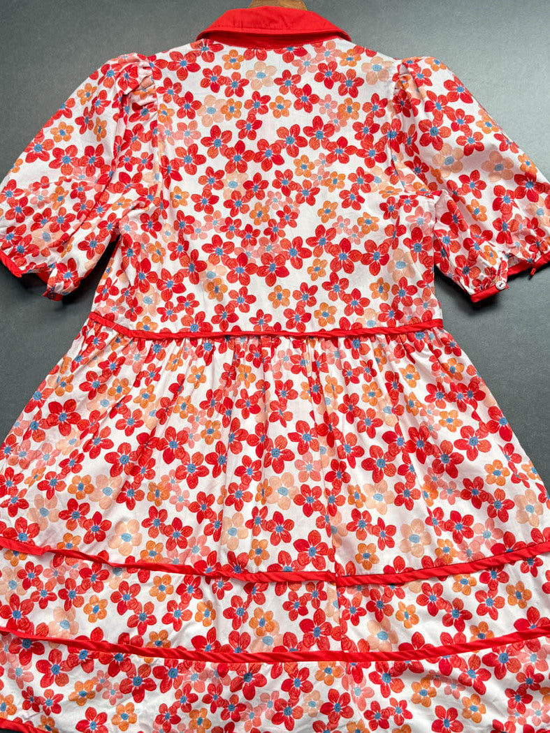 FLORAL COLLAR MINI DRESS FOR WEDDING