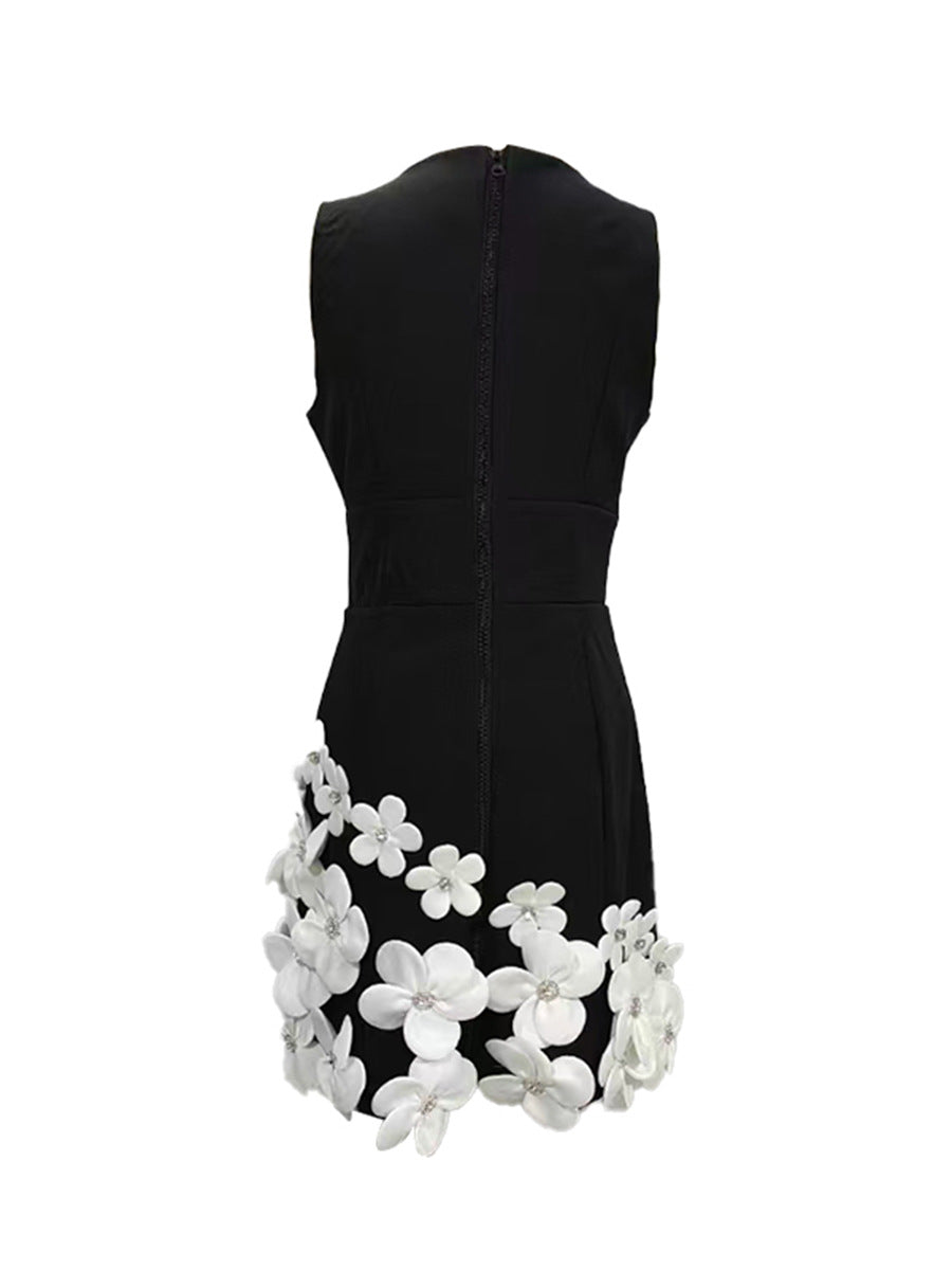 BLACK & WHITE MINI DRESS FOR PARTY