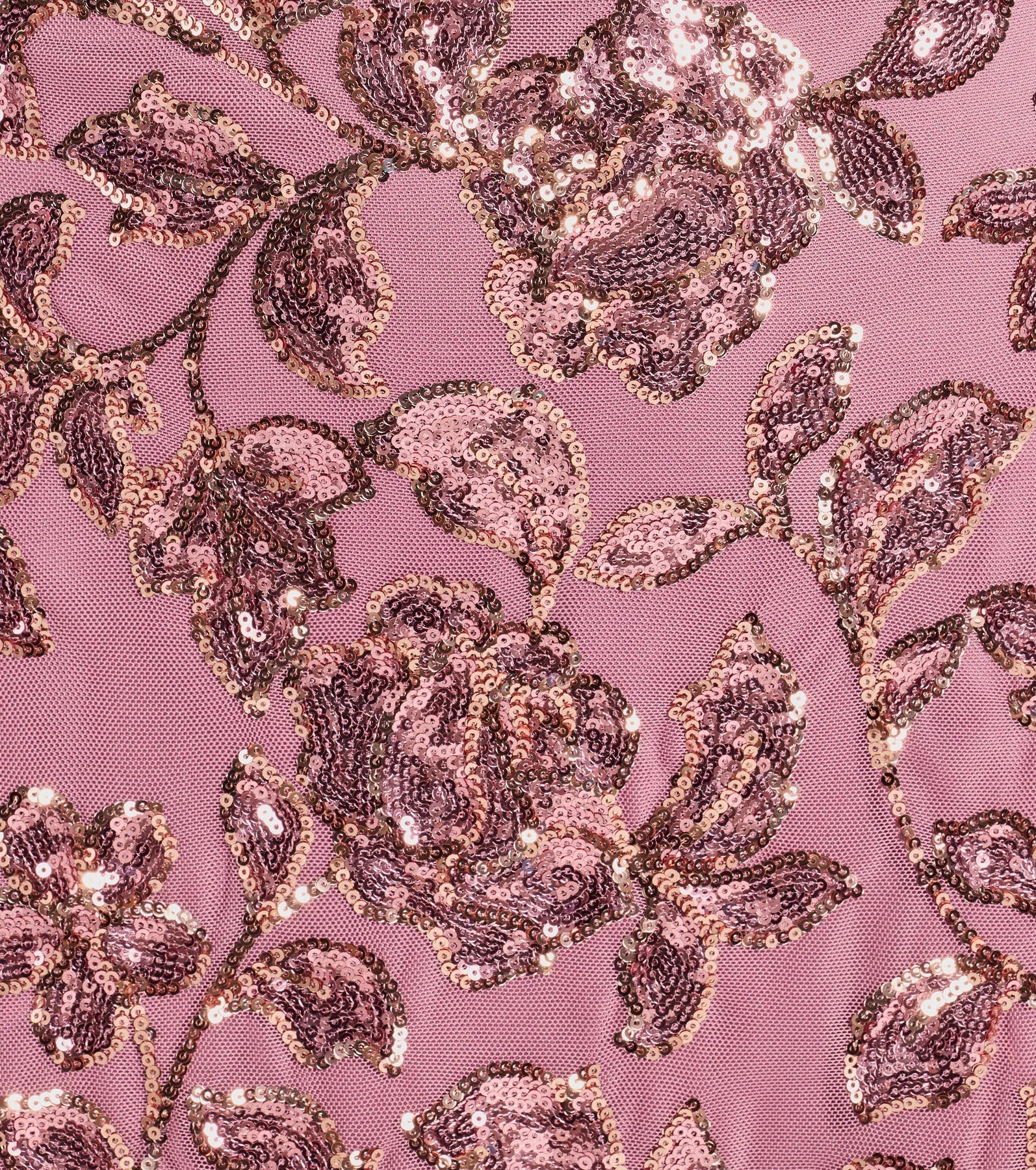 SHIMMER FLORAL SEQUIN A-LINE MINI DRESS FOR PARTY