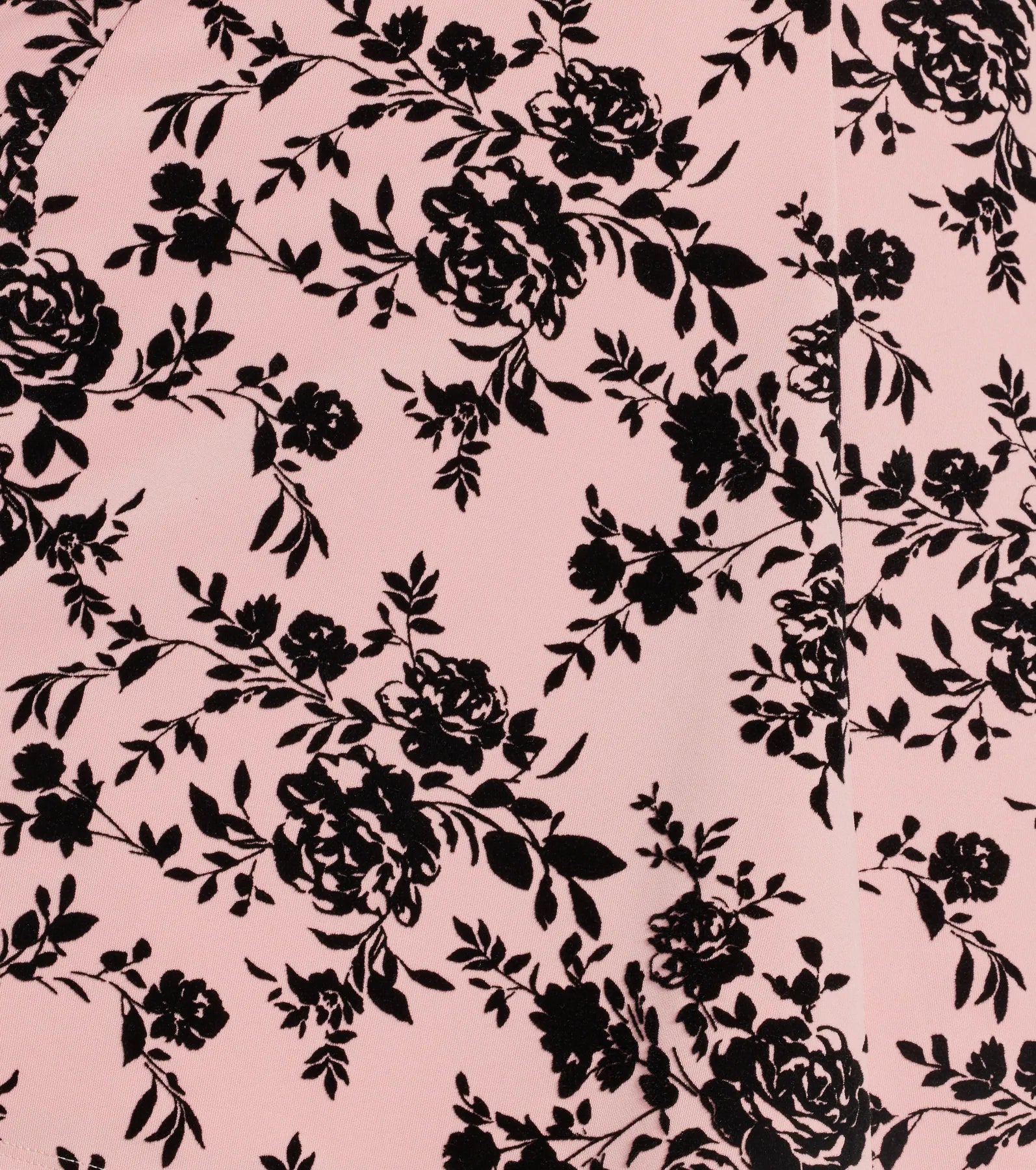 CHARMING DEMURE VELVET FLORAL SKATER DRESS