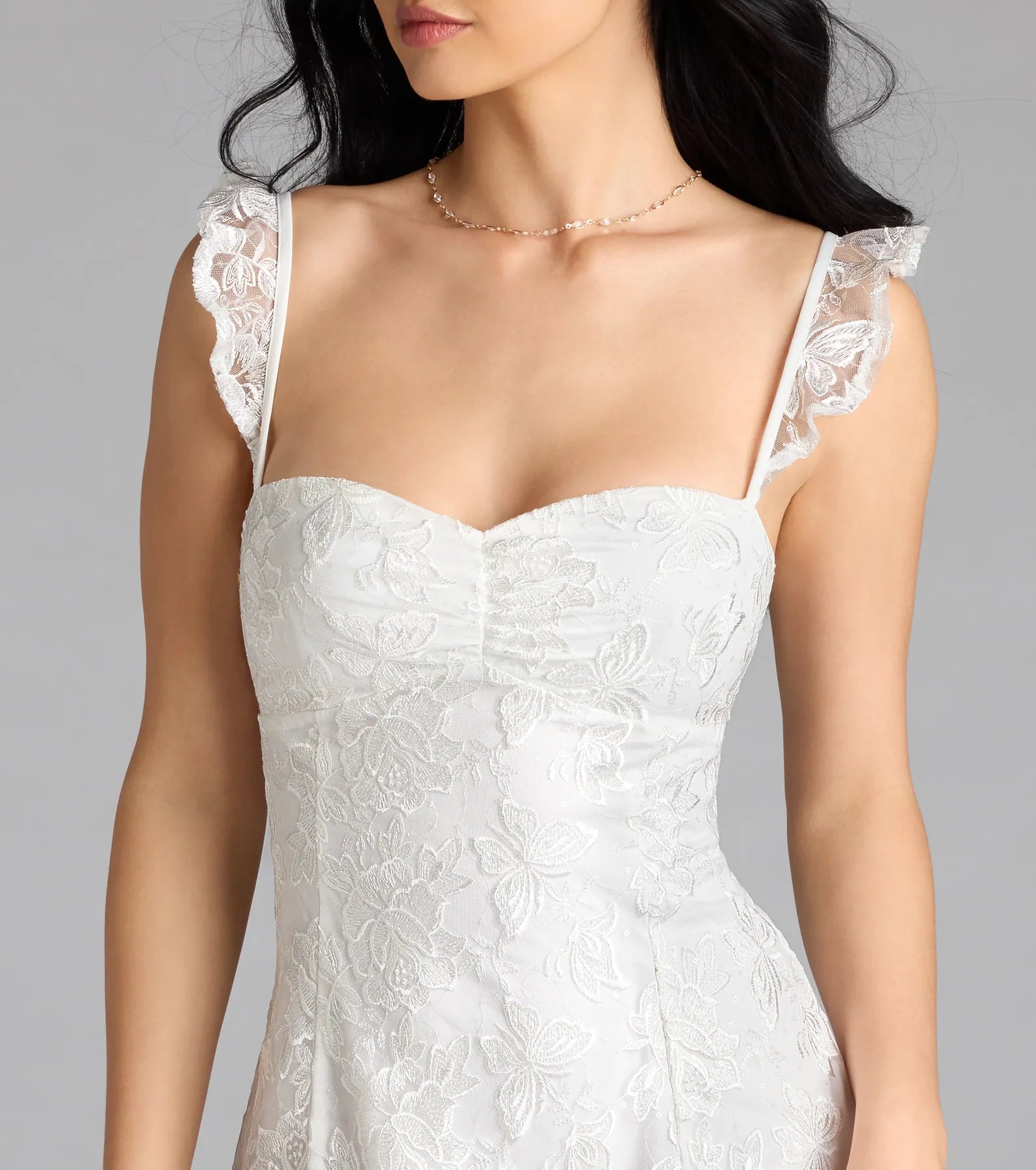 BUTTERFLY LACE-UP SKATER DRESS FOR PARTIES