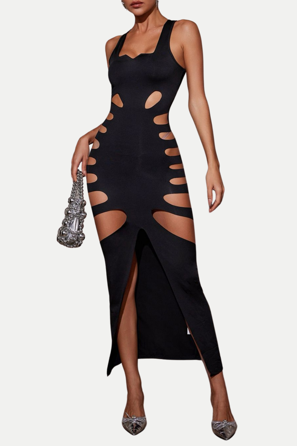 FABIAN CUTOUT SPLIT MAXI DRESS