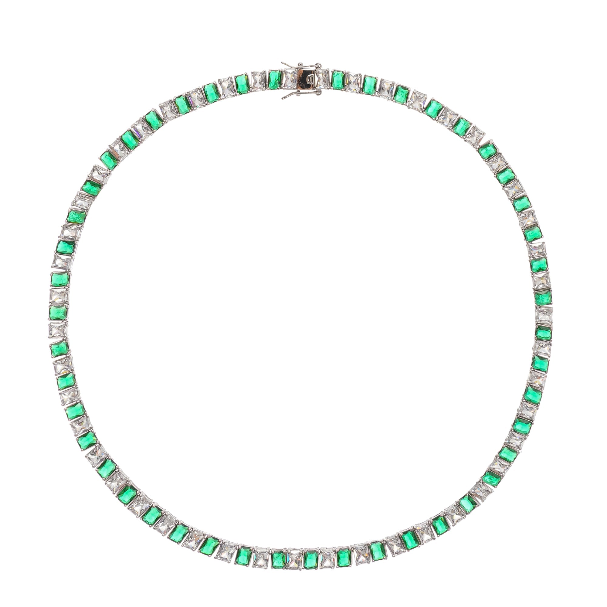 FLORENCE GREEN CRYSTAL-EMBELLISHED NECKLACE