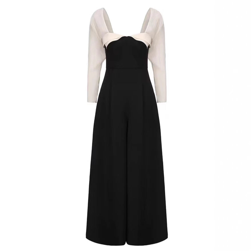 JENNY TULLE SLEEVE SQUARE NECK MAXI DRESS BLACK