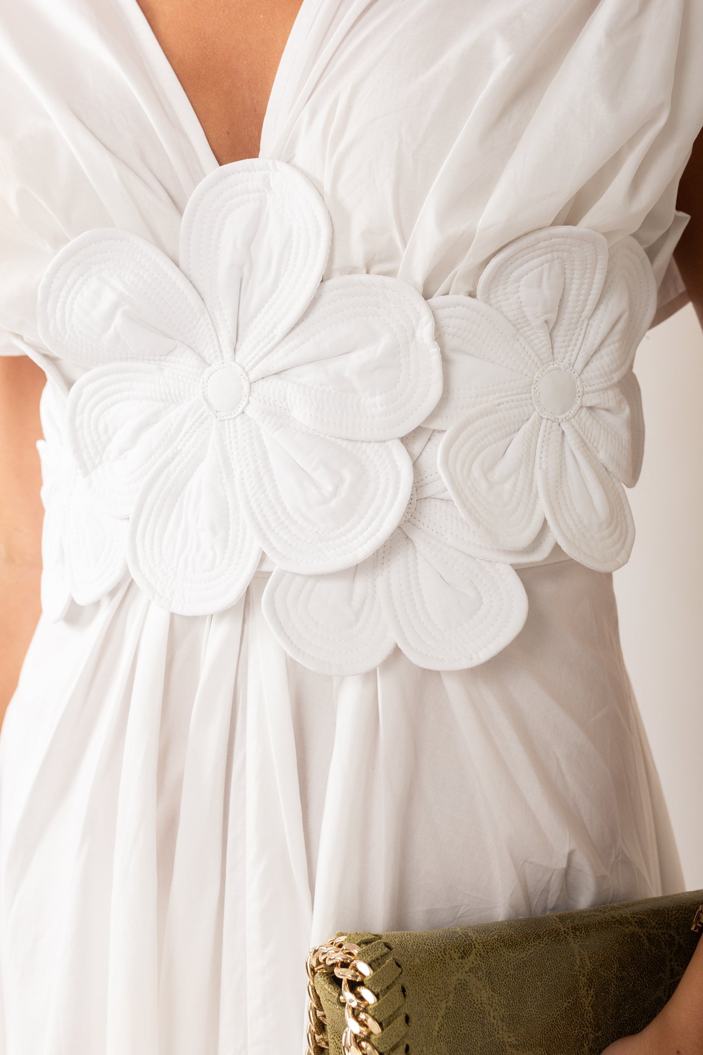 BEYER WHITE MIDI DRESS FOR WEDDING GUEST