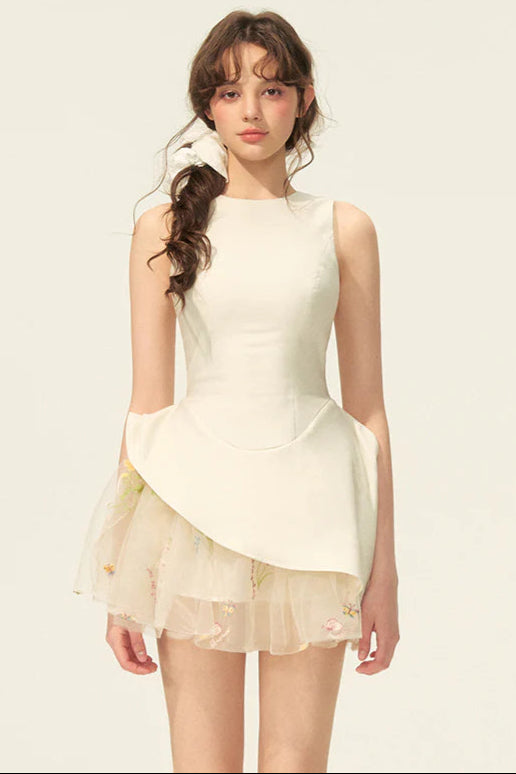 LIECHTI FLORAL LAYER MINI DRESS FOR PARTY