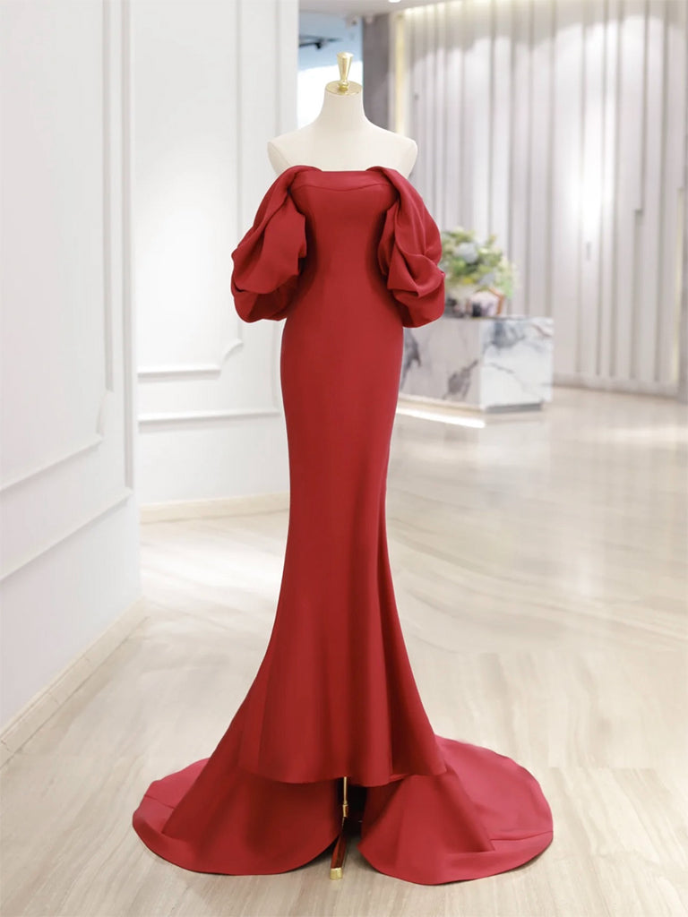 09 OFF SHOULDER SATIN MERMAID DRESS FOR WEDDING