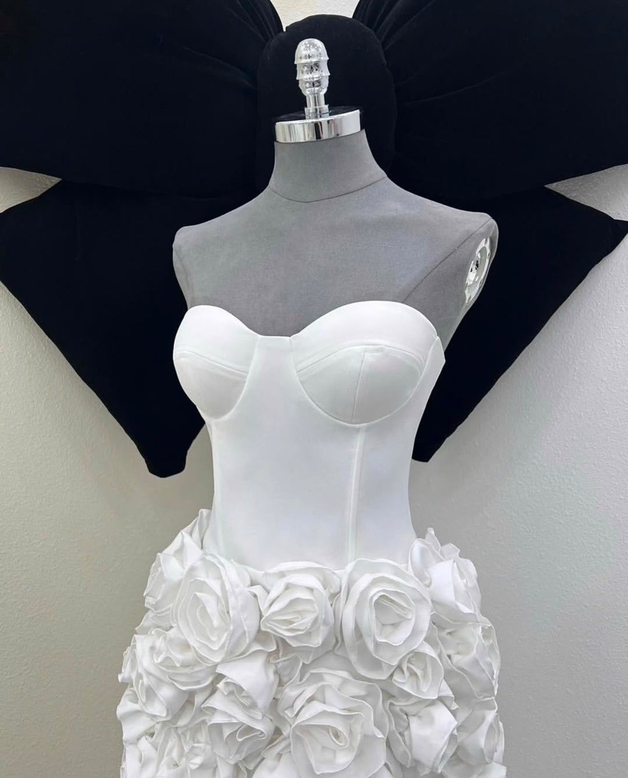 LILY FLOWER MINI DRESS WHITE WEDDING GUEST