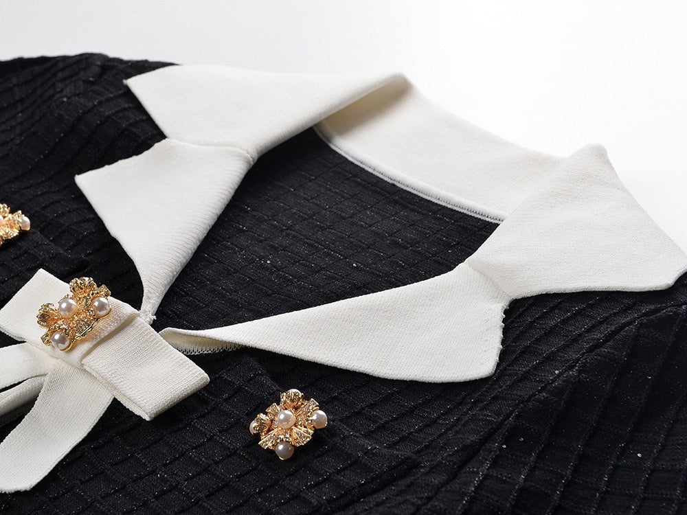 EMBELLISHED BOUCLÉ MINI DRESS FOR PARTY