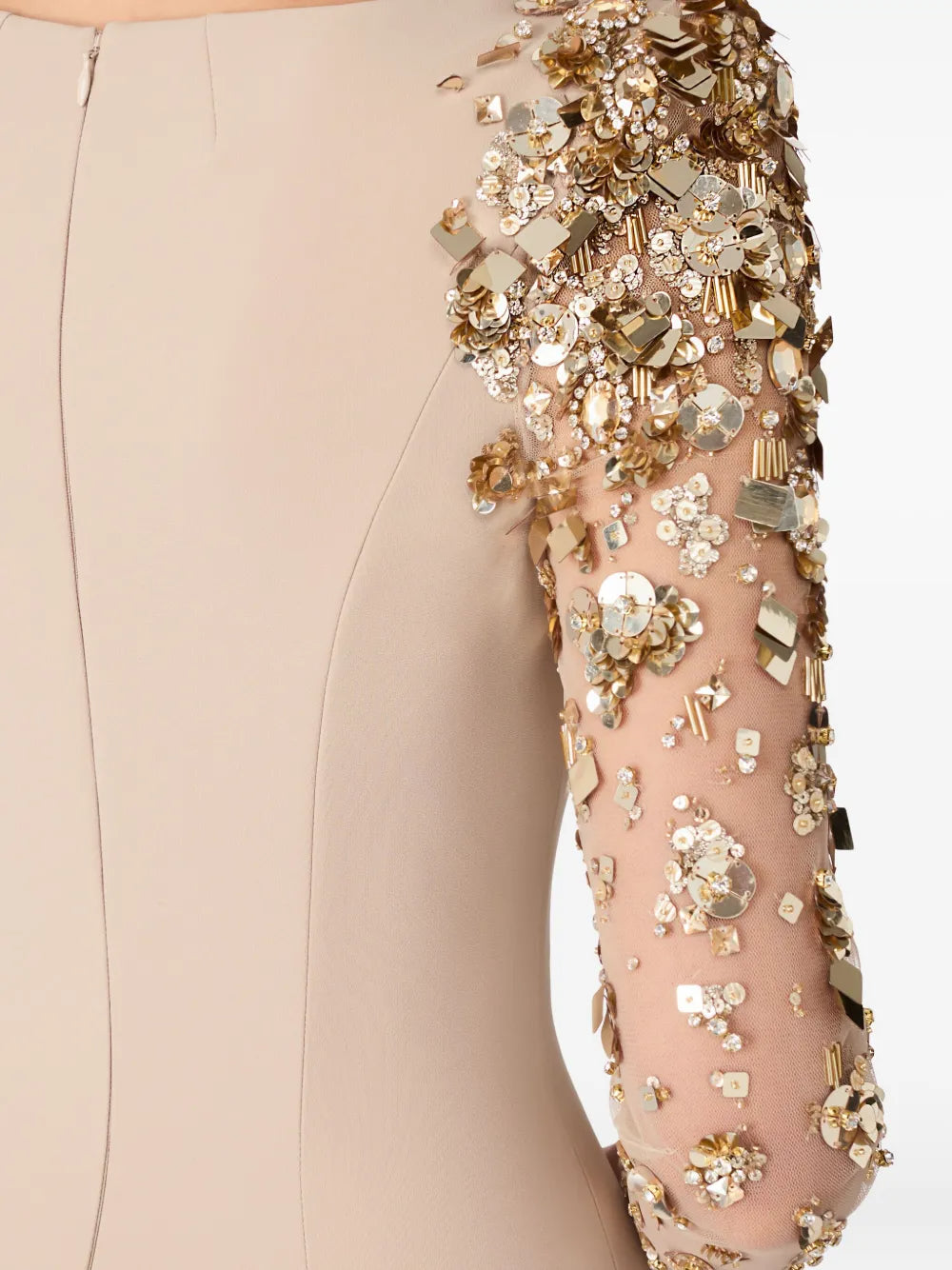 MARTHA MESH BEADED MAXI DRESS APRICOT
