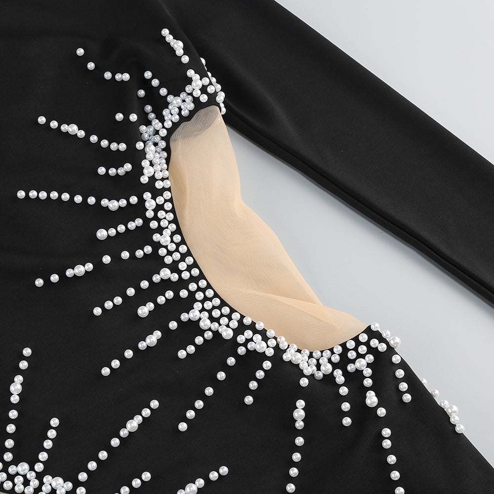 CAMILLE PEARL MINI DRESS BLACK COCKTAIL