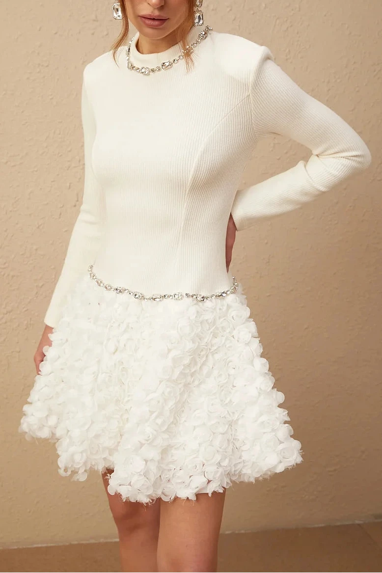 CLARA EMBELLISHED MINI DRESS FOR COCKTAIL PARTY
