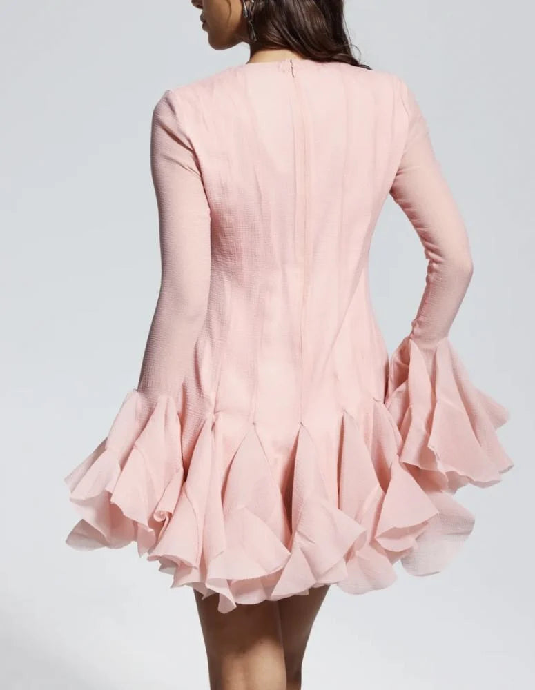 JOCELYN RUFFLED MINI DRESS FOR PARTIES