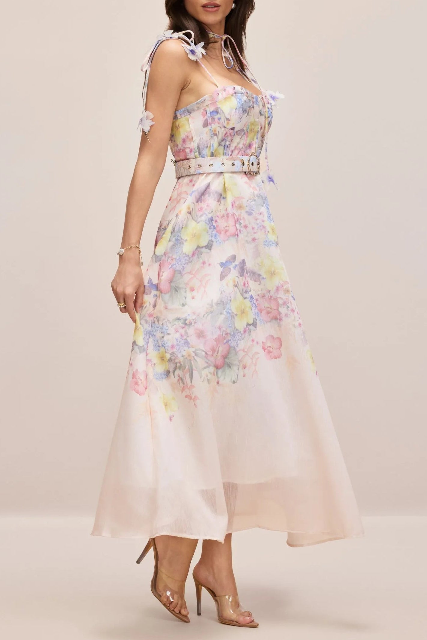 EMILY FLORAL CORSET MAXI DRESS FOR WEDDING