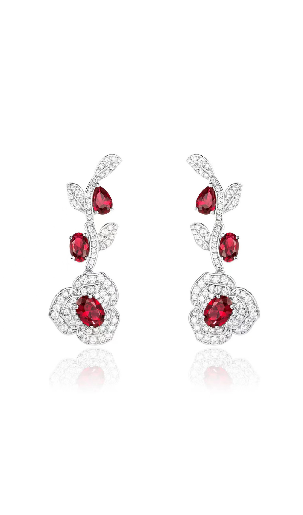 1 AZORITE ROSE GEM DROP EARRINGS FOR WEDDING