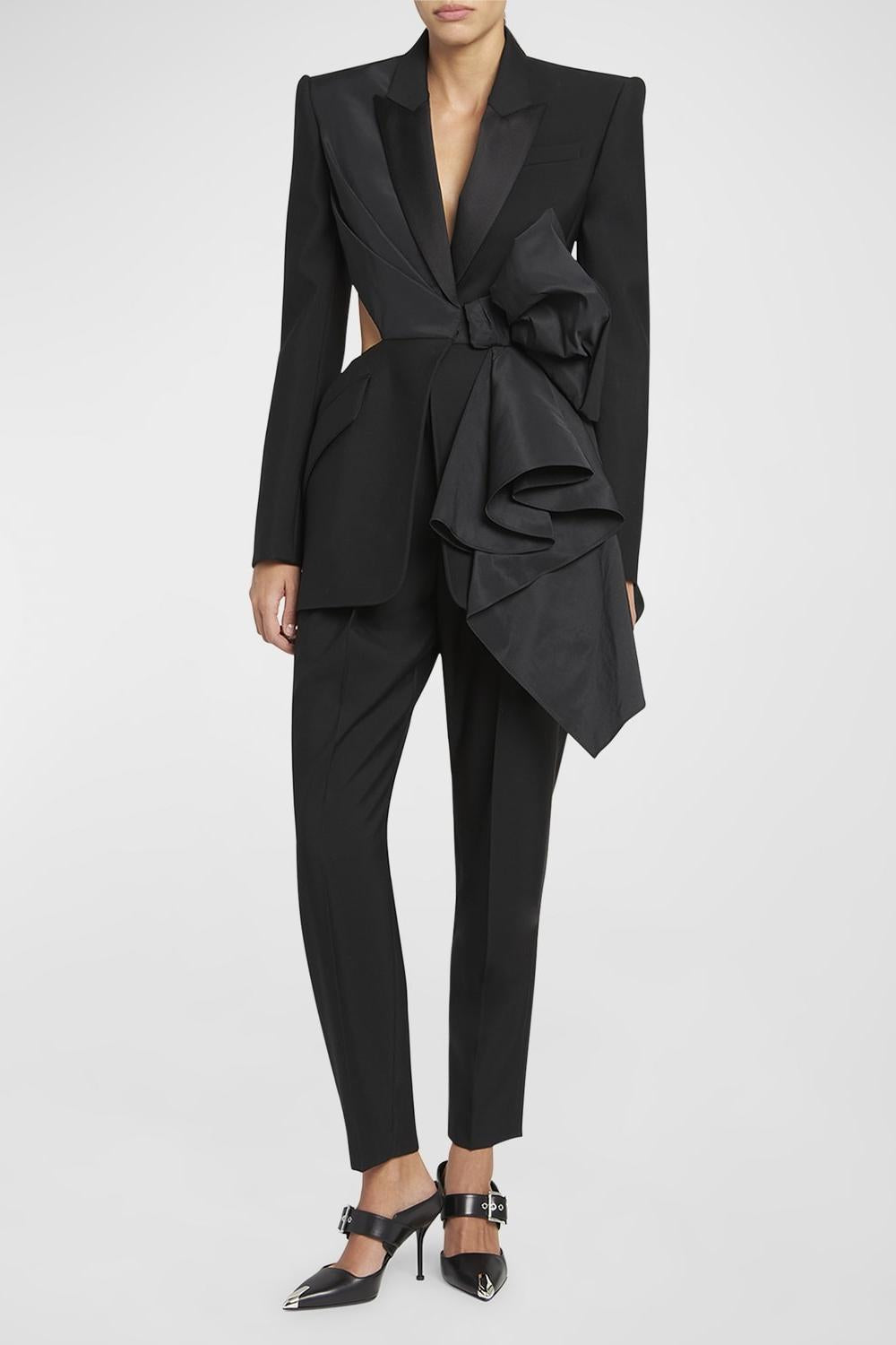 LAYLAS CUT-OUT BOW BLAZER, OFFICE PARTY
