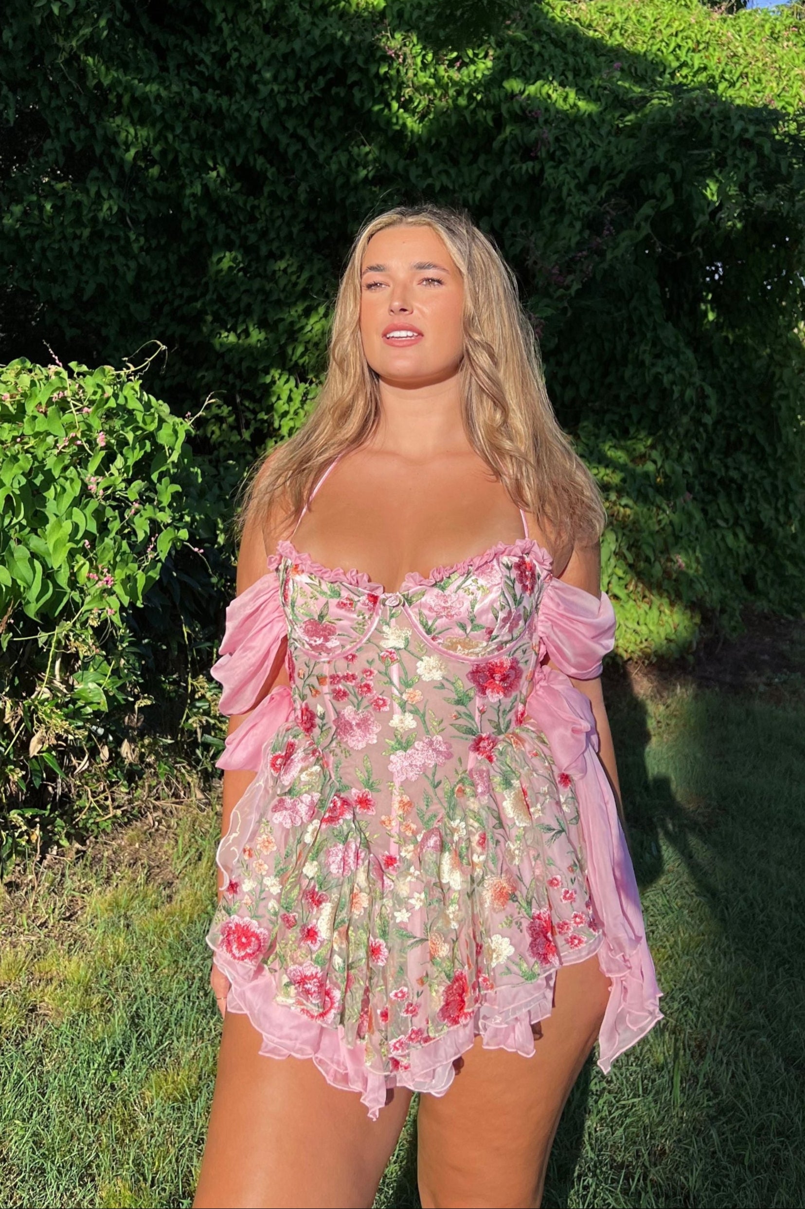THE ROSETTA SILK MINI DRESS FOR EVENING PARTIES