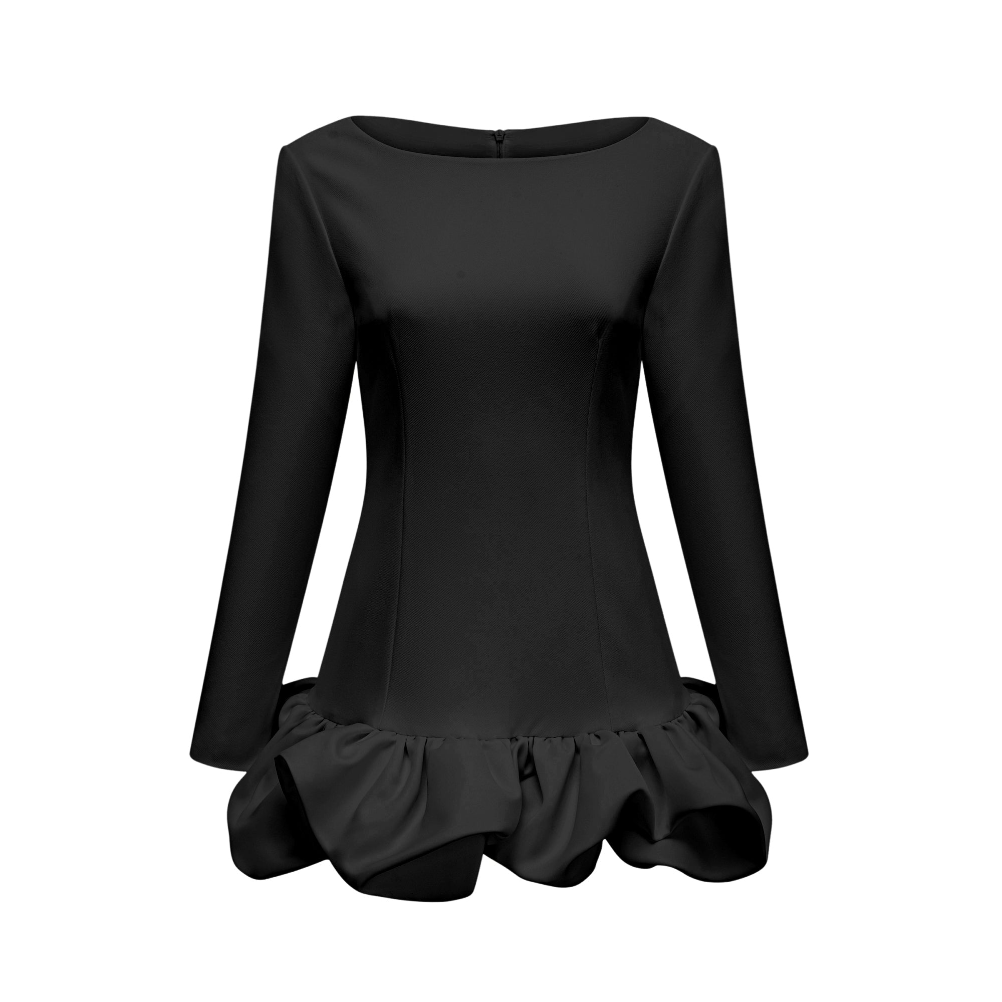 ELODIE BUBBLE MINI DRESS, BLACK COCKTAIL
