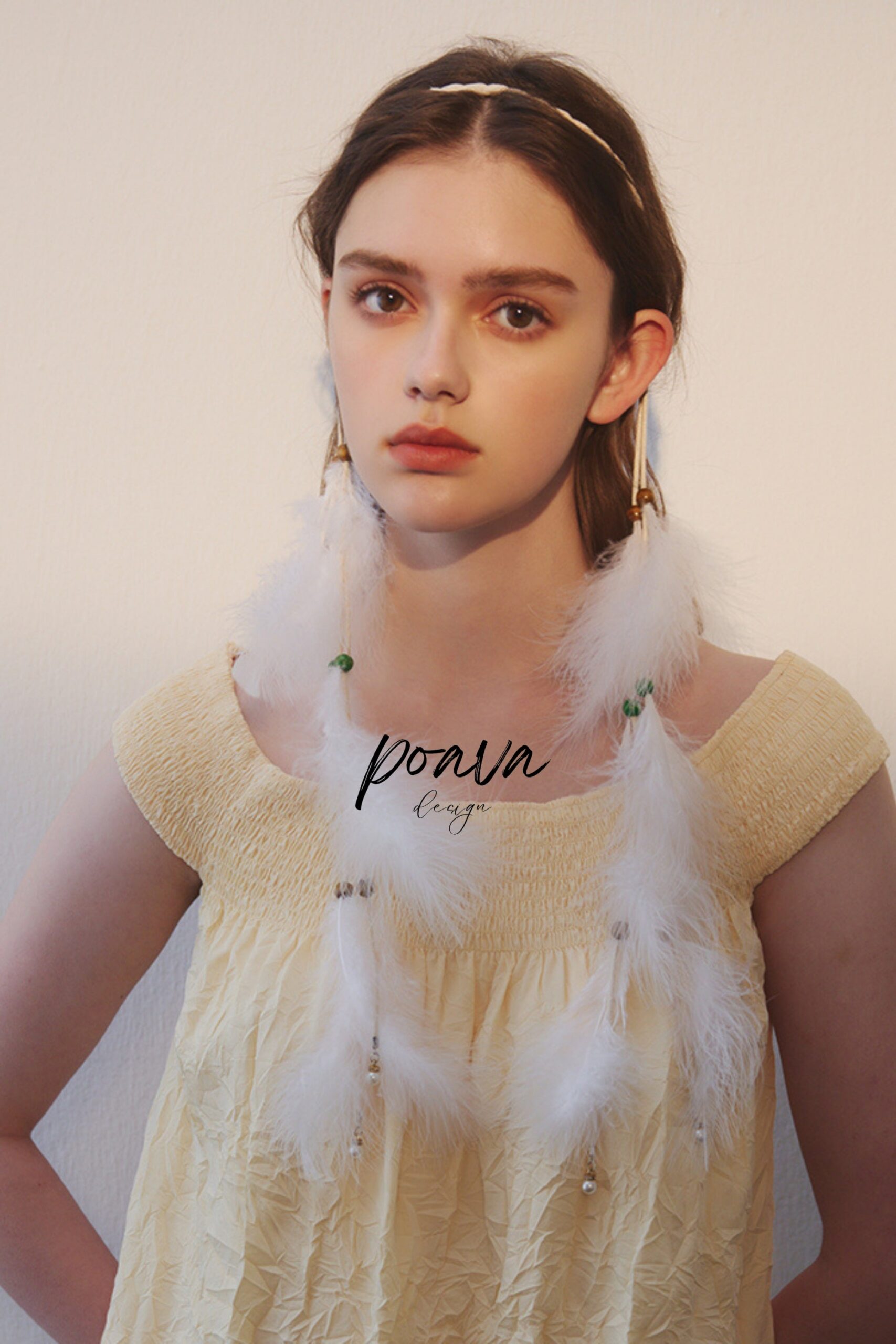 BOHEMIA WHITE FEATHER HEADBAND WEDDING