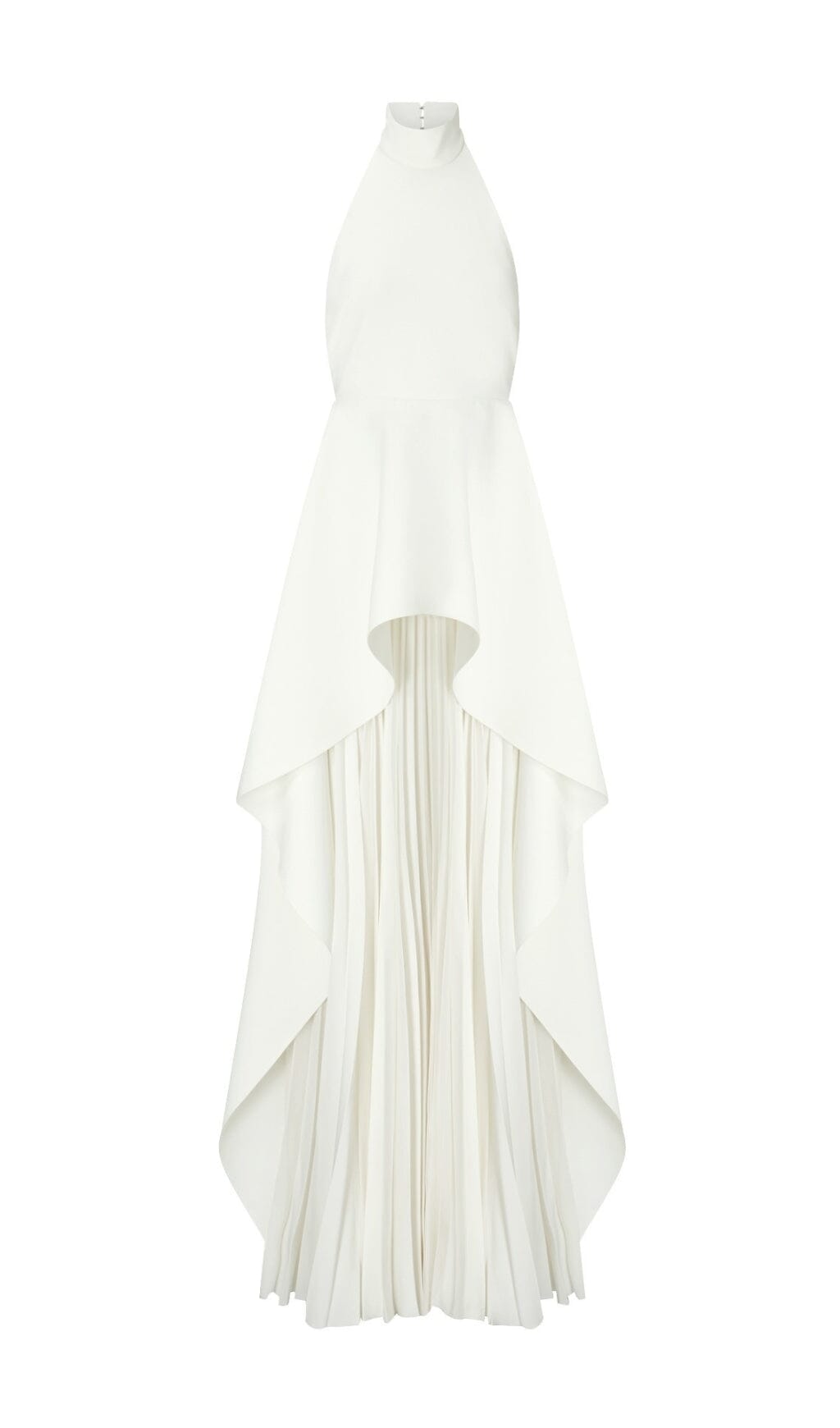 WHITE BANDAGE HALTER ASYMMETRIC MAXI DRESS