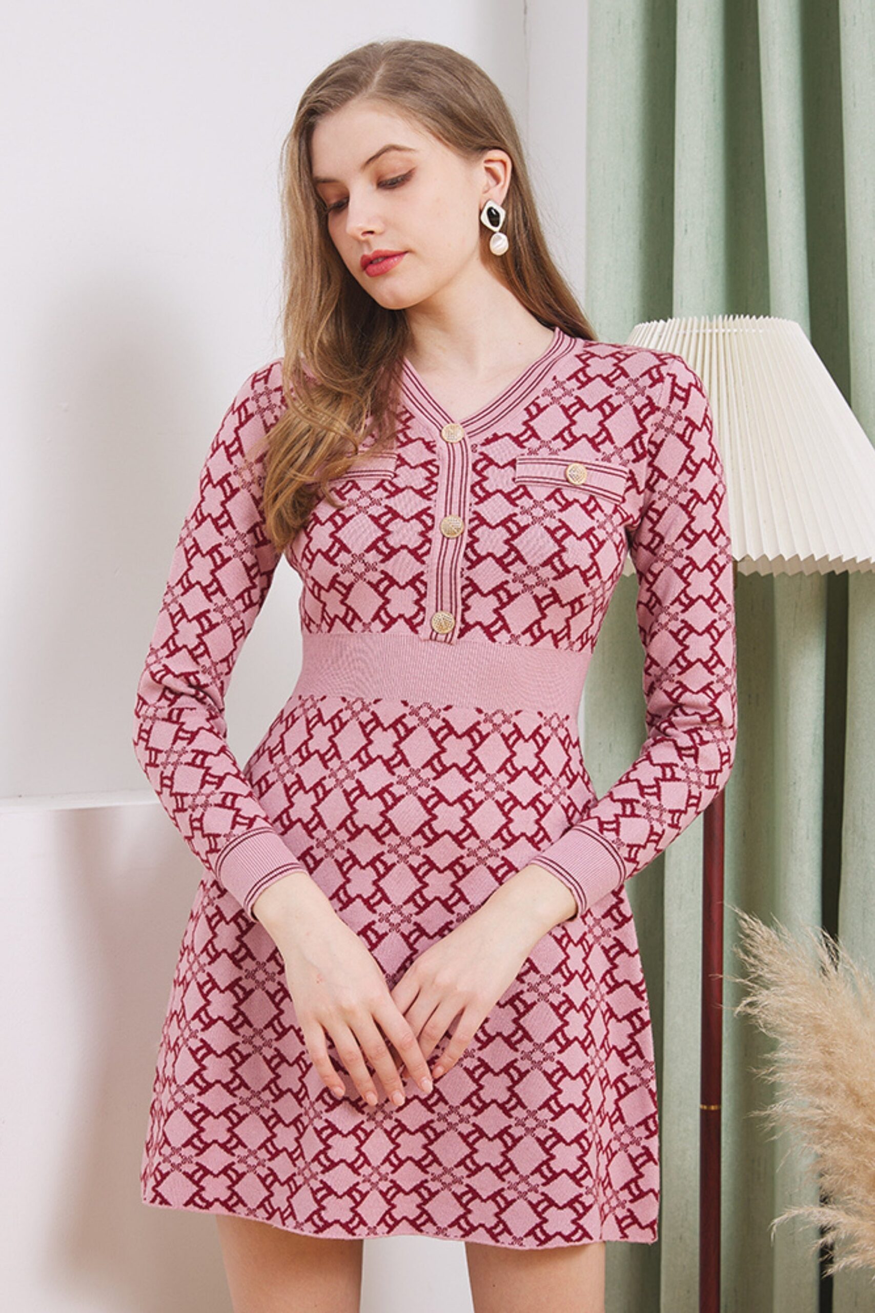 10_80bb51a2-5ba6-440f-ba0d-44efed1c0690 KNIT A-LINE MINI DRESS, PINK, CASUAL