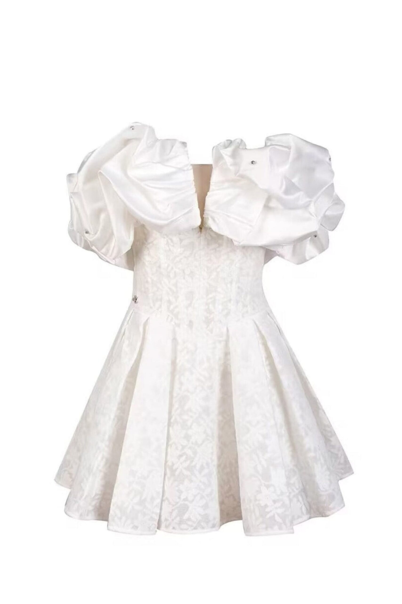 OFF SHOULDER WHITE CORSET MINI DRESS