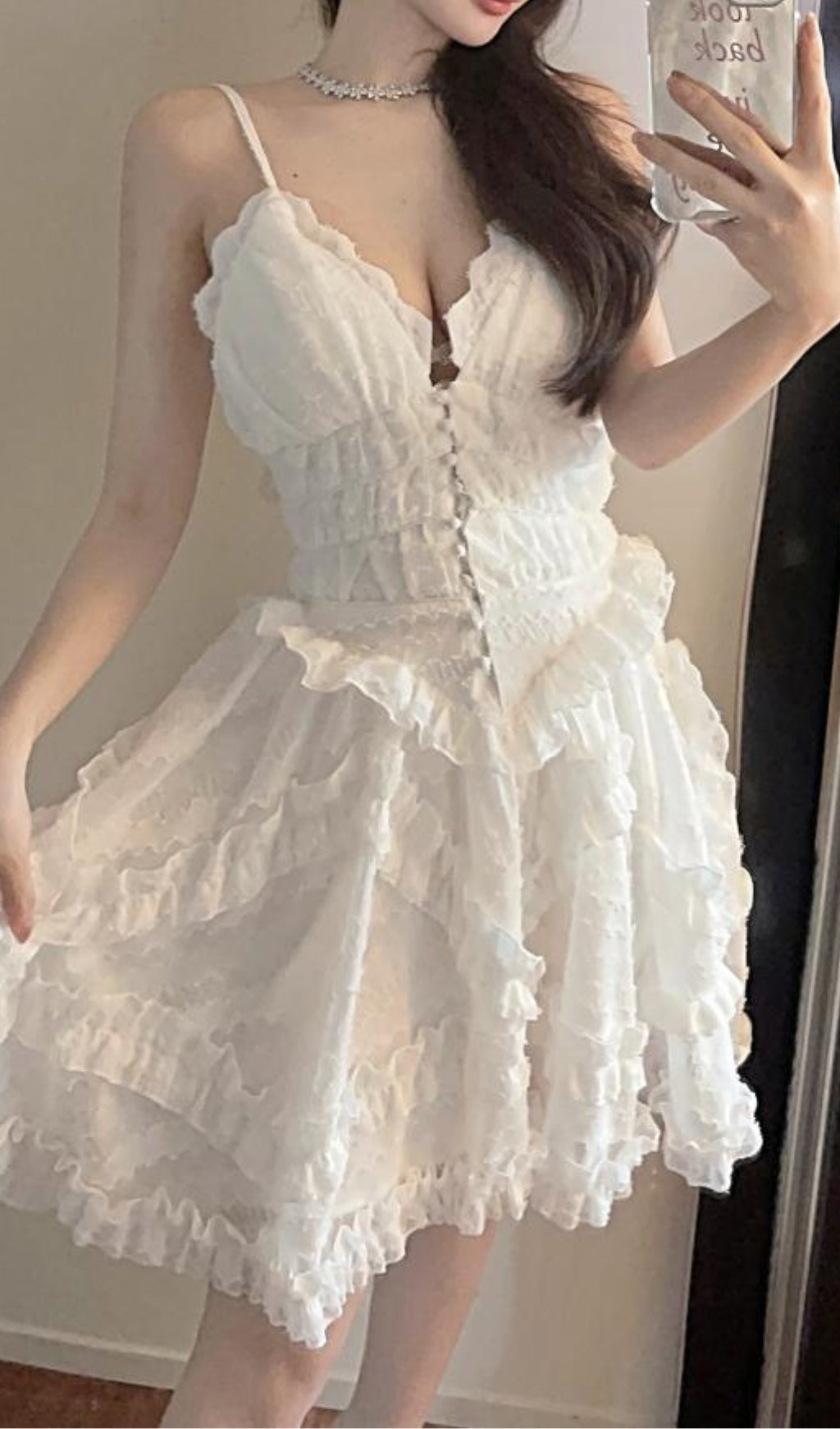 SEXY WHITE BACKLESS STRAP MINI DRESS FOR PARTY