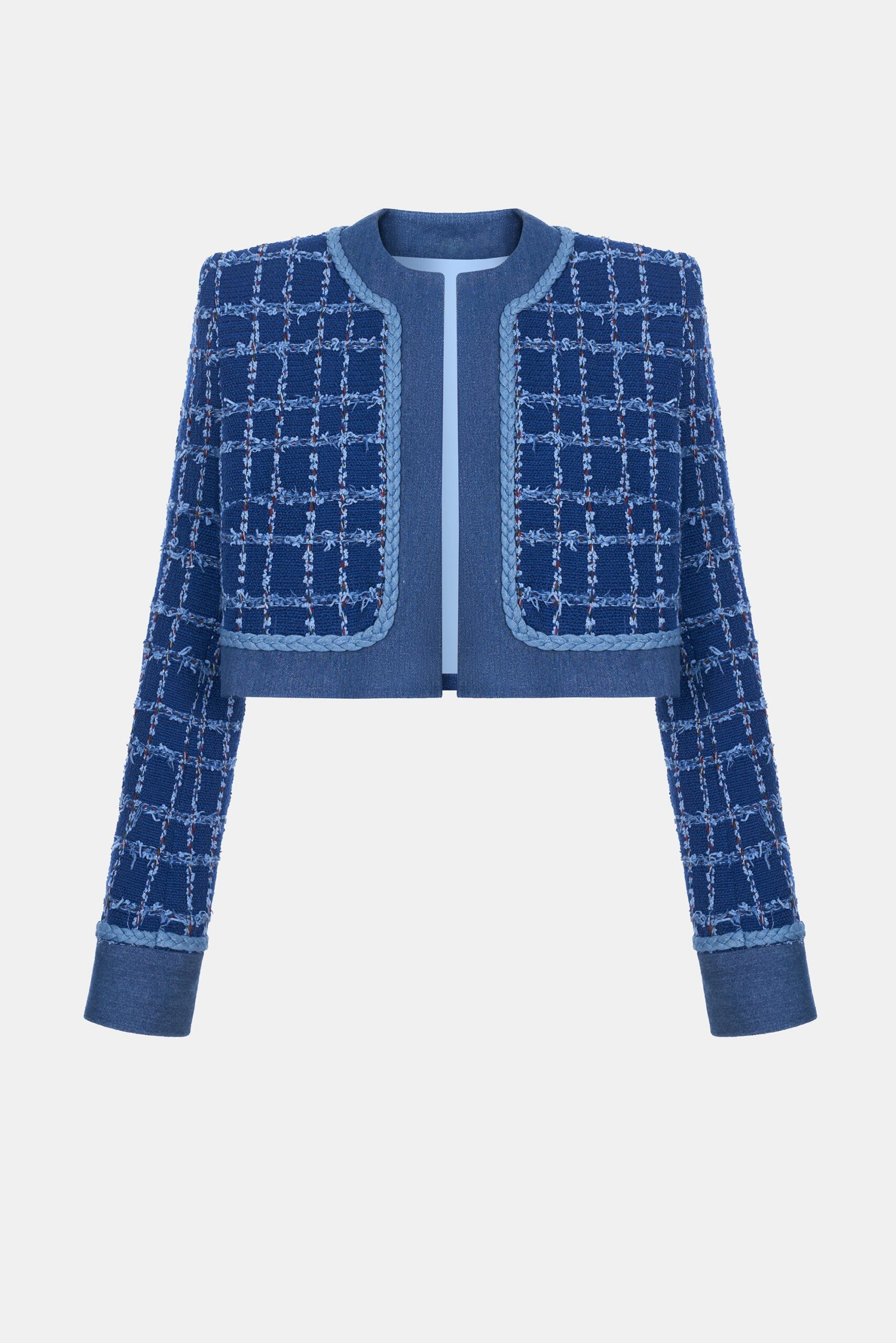 DENIM BLUE TWEED BLAZER FOR EVENTS