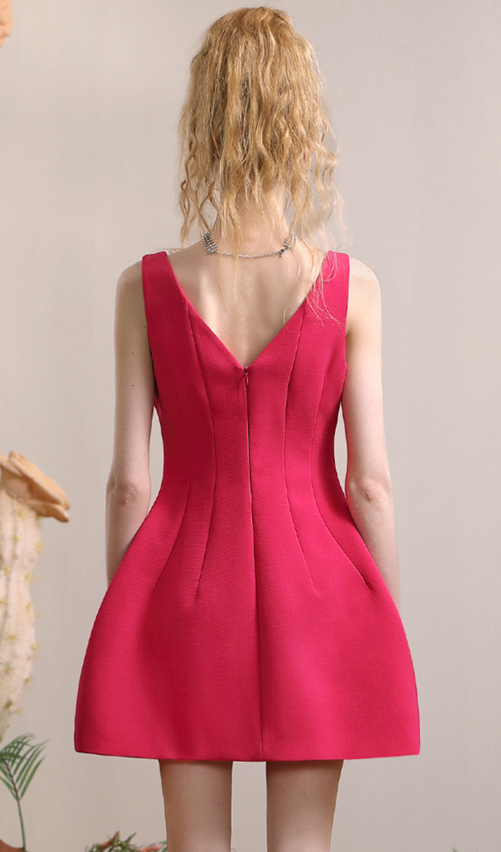 PINK BOWKNOT STRAPPY MINI DRESS FOR PARTY