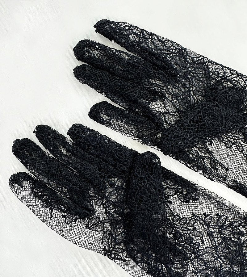 POM LACE LONG GLOVES - VINTAGE WEDDING BRIDAL