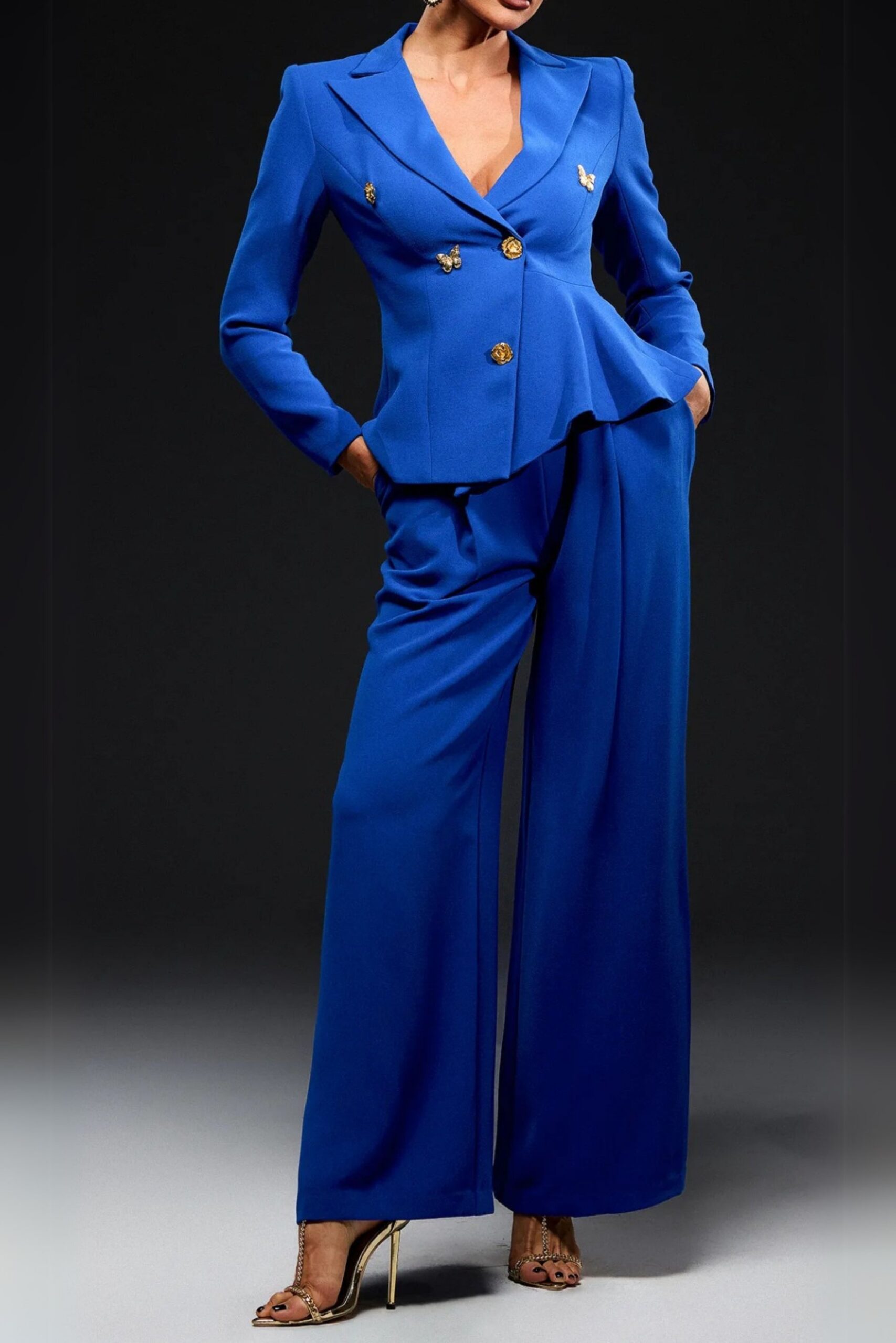 LEXI V-NECK LONG SLEEVE TWO-PIECE SET FOR PARTY